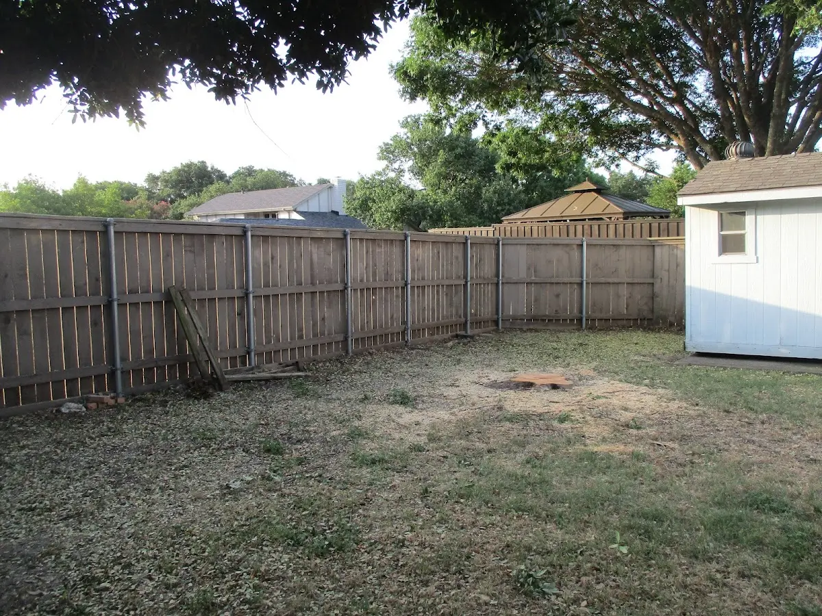 Cleared yard after professional tree removal in Lewis Run